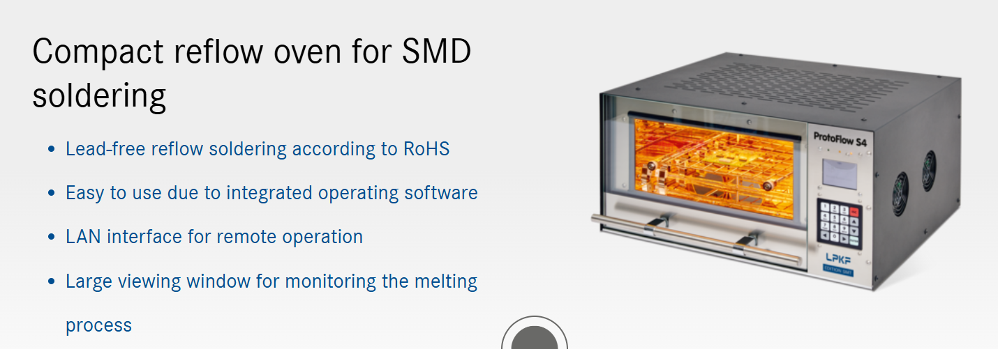 LPKF ProtoFlow S Reflow Soldering Machine LPKF ProtoFlow S 리플로우 솔더링 머신
