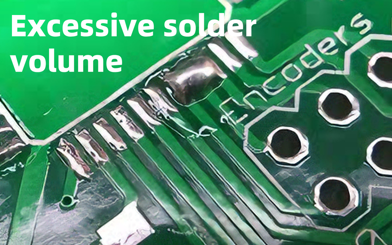 1.1 Repeated insufficient:excessive solder volume 1.1 반복 부족:과도한 솔더 볼륨