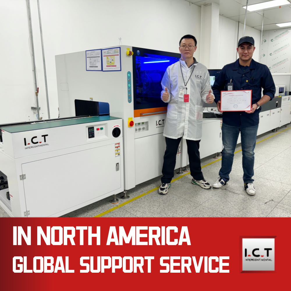 I.C.T | SMT 이중 디지털 컨포멀 코팅 기계 PCB 생산 라인