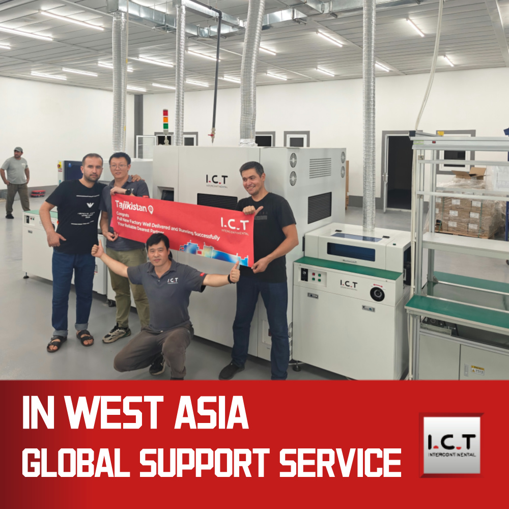 I.C.T | SMT PCB LED용 코팅 스프레이 접착 기계