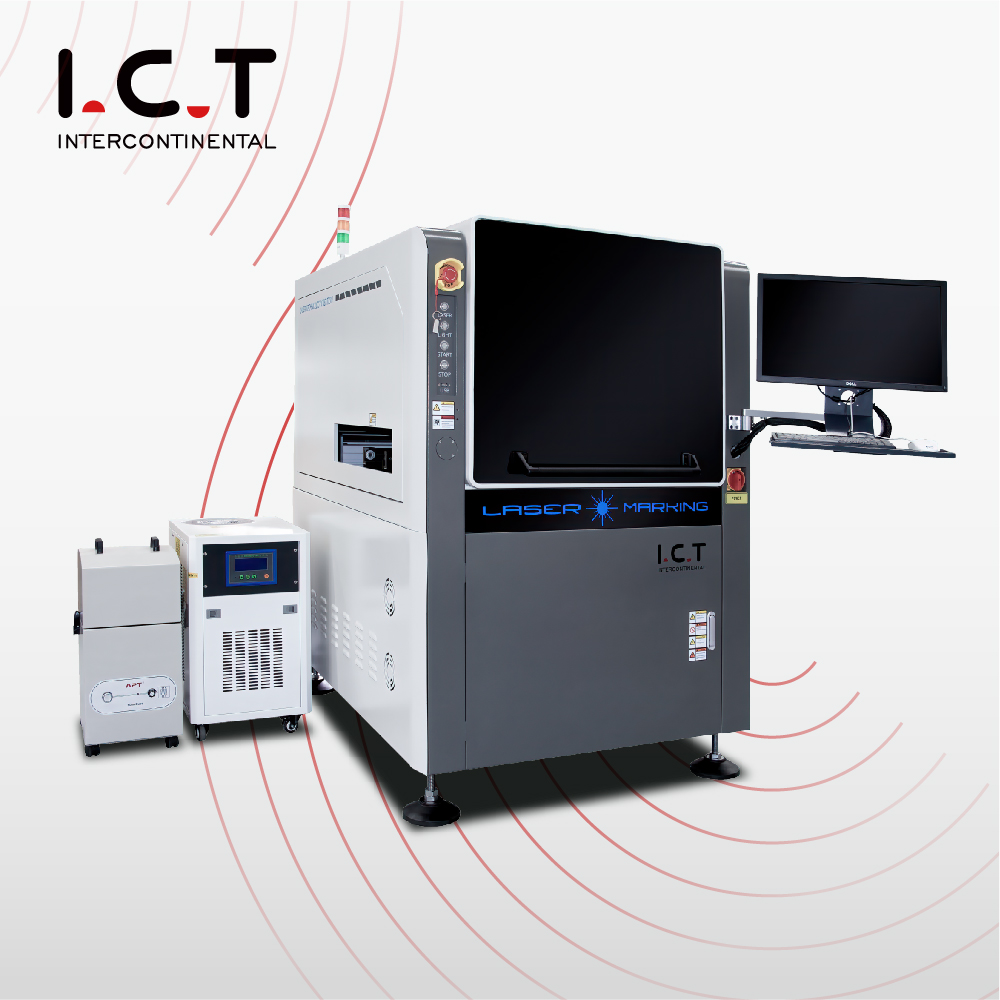 ICT |동봉된 섬유 Led 전구 레이저 인쇄 및 절단 마킹 머신