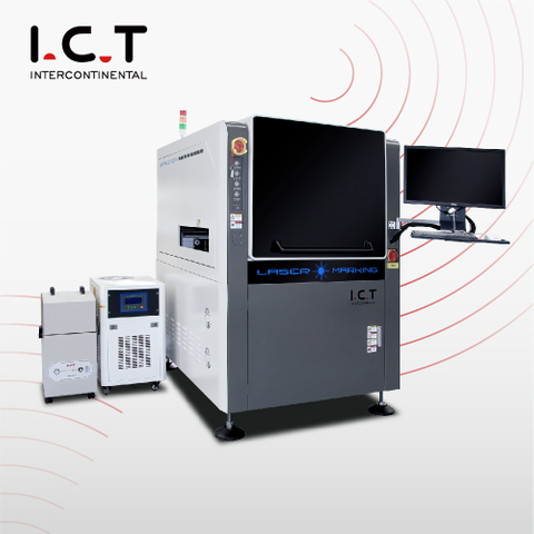 I.C.T |50w raycus 소형 데스크탑 3d 파이버 레이저 마킹 머신