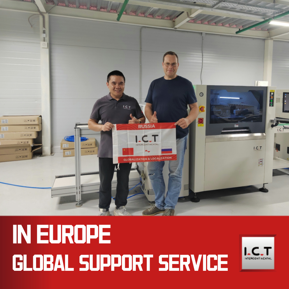 전자동 SMT PCB 스크린 스텐실 프린터 기계 자동 모델 I.C.T-5151 