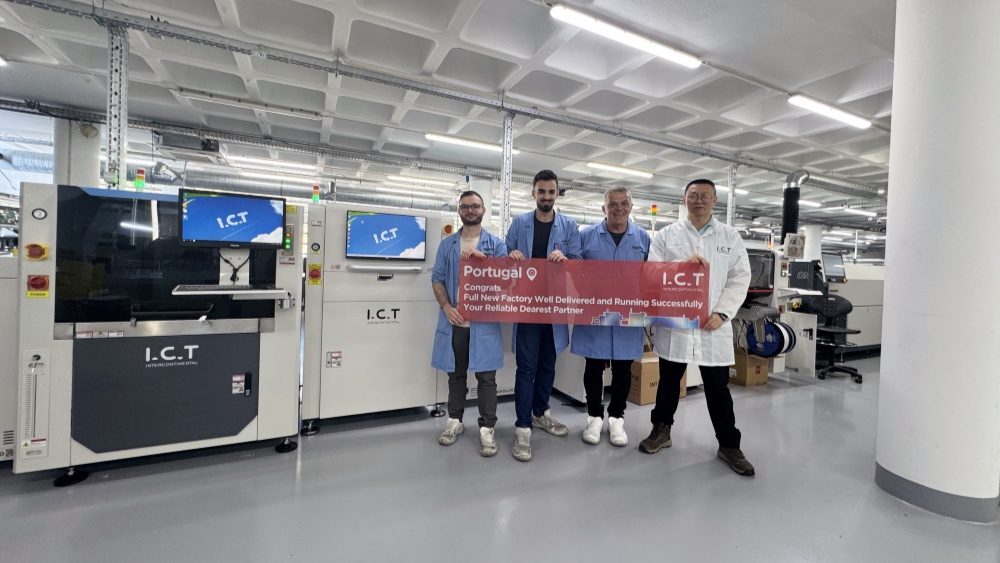 I.C.T 포르투갈에서 SMT 라인 솔루션을 성공적으로 납품했습니다.jpg
