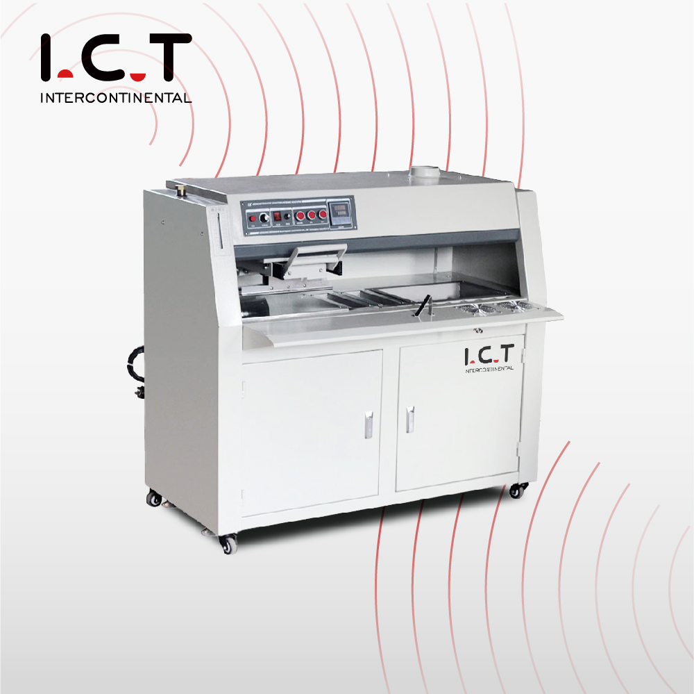 I.C.T |DIP 납땜 기계 반자동 데스크탑 PCB 웨이브 납땜 기계