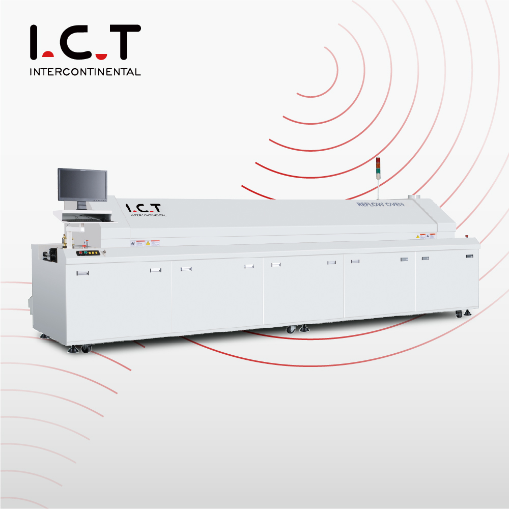 ICT |높은 안정성 9개의 지역 적외선 썰물 오븐 SMT 납땜 기계