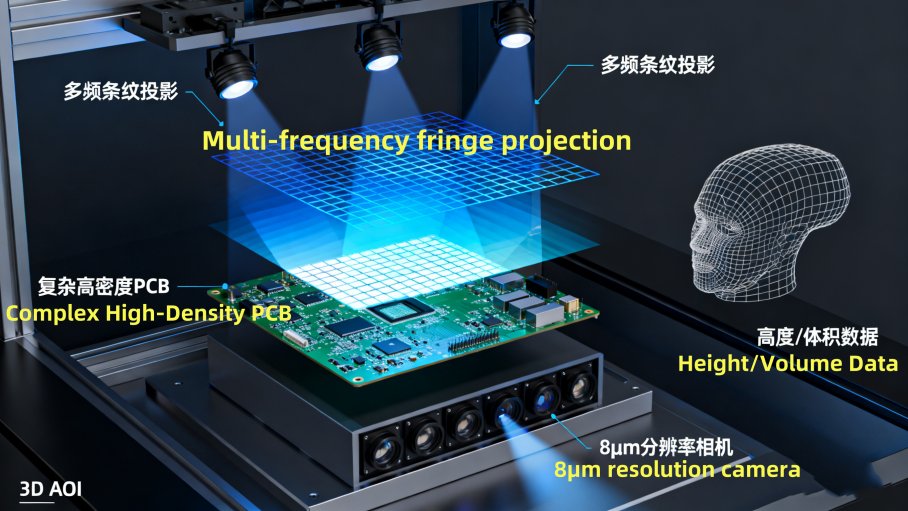 3D 구조광 이미징의 개략도