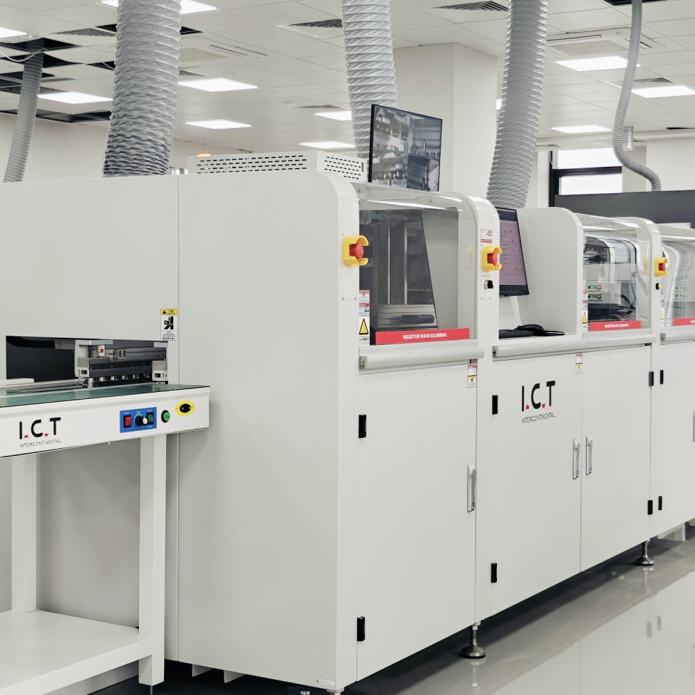 I.C.T | Ng/ok 탄창 언로더 SMT PCB 진공 탄창 짐을 싣는 사람