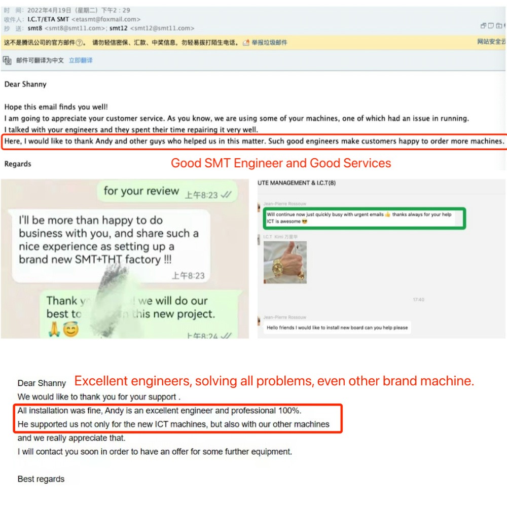 전자동 SMT PCB 스크린 스텐실 프린터 기계 자동 모델 I.C.T-5151 