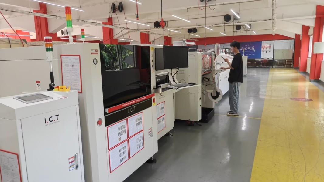 엔지니어가 배송 전에 I.C.T 본부에서 장비 기능을 검사하고 있습니다.