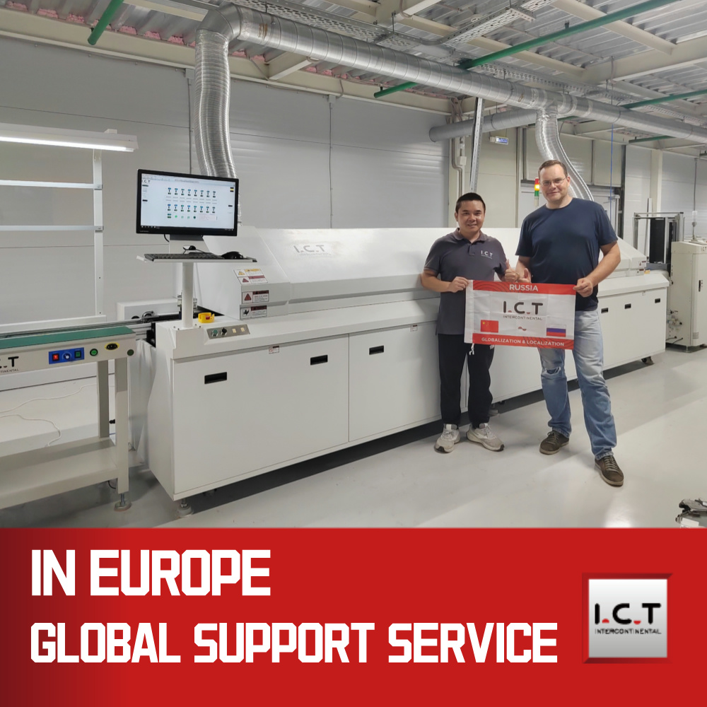 I.C.T | 최고 품질의 컨베이어 6 리플로우 오븐 기계