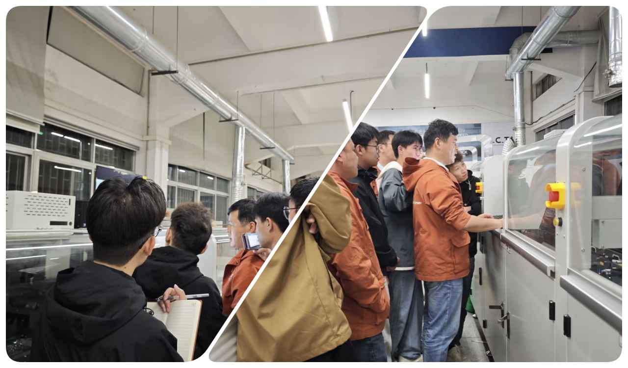 I.C.T 엔지니어들이 선택적 웨이브 납땜 교육을 받음