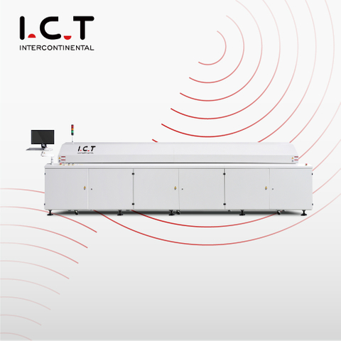 I.C.T |10개 구역 픽 앤 플레이스 솔링 SMT 기계 LED 오븐