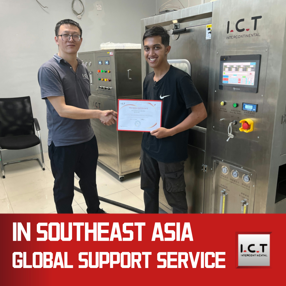 I.C.T 공압식 스텐실 PCBA 청소 기계 전자식 PCB 자동 진공 청소기