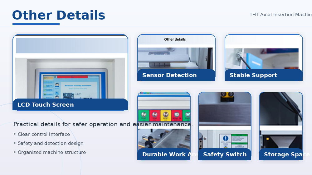 Other Details of THT Axial Insertion Machine THT 축 삽입 기계의 기타 세부 사항