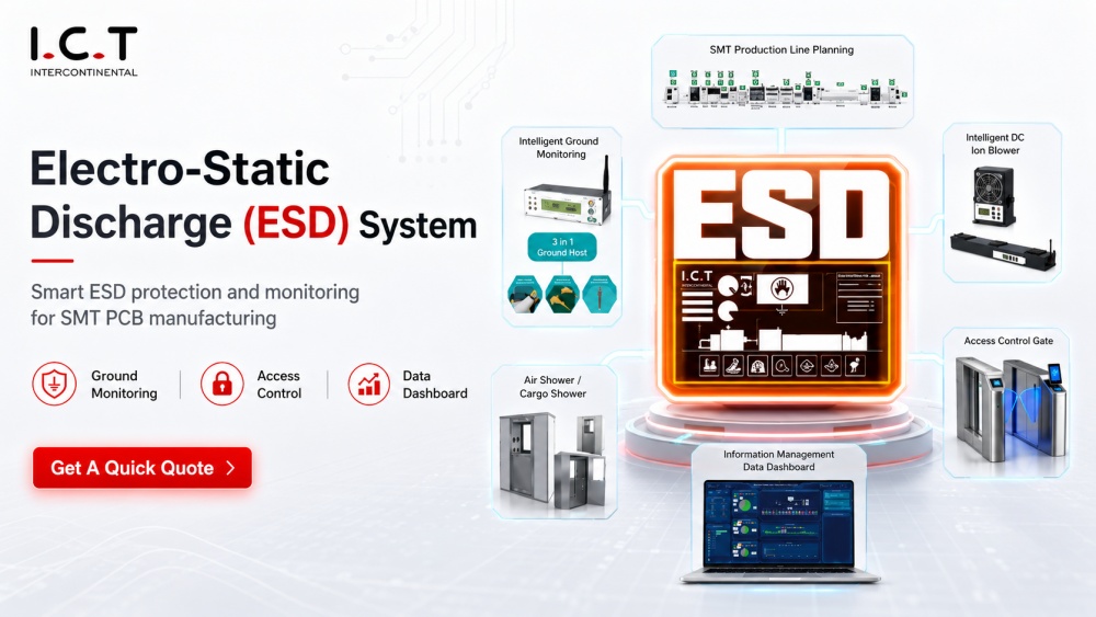 SMT PCB 제조 분야의 정전기 방전(ESD) 시스템