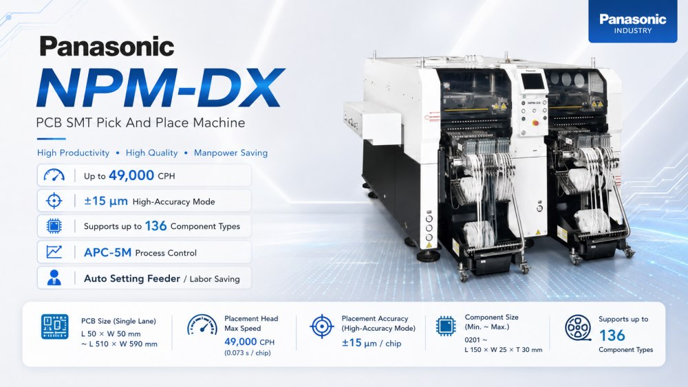 NPM-DX Panasonic PCB SMT 픽 및 장소 기계
